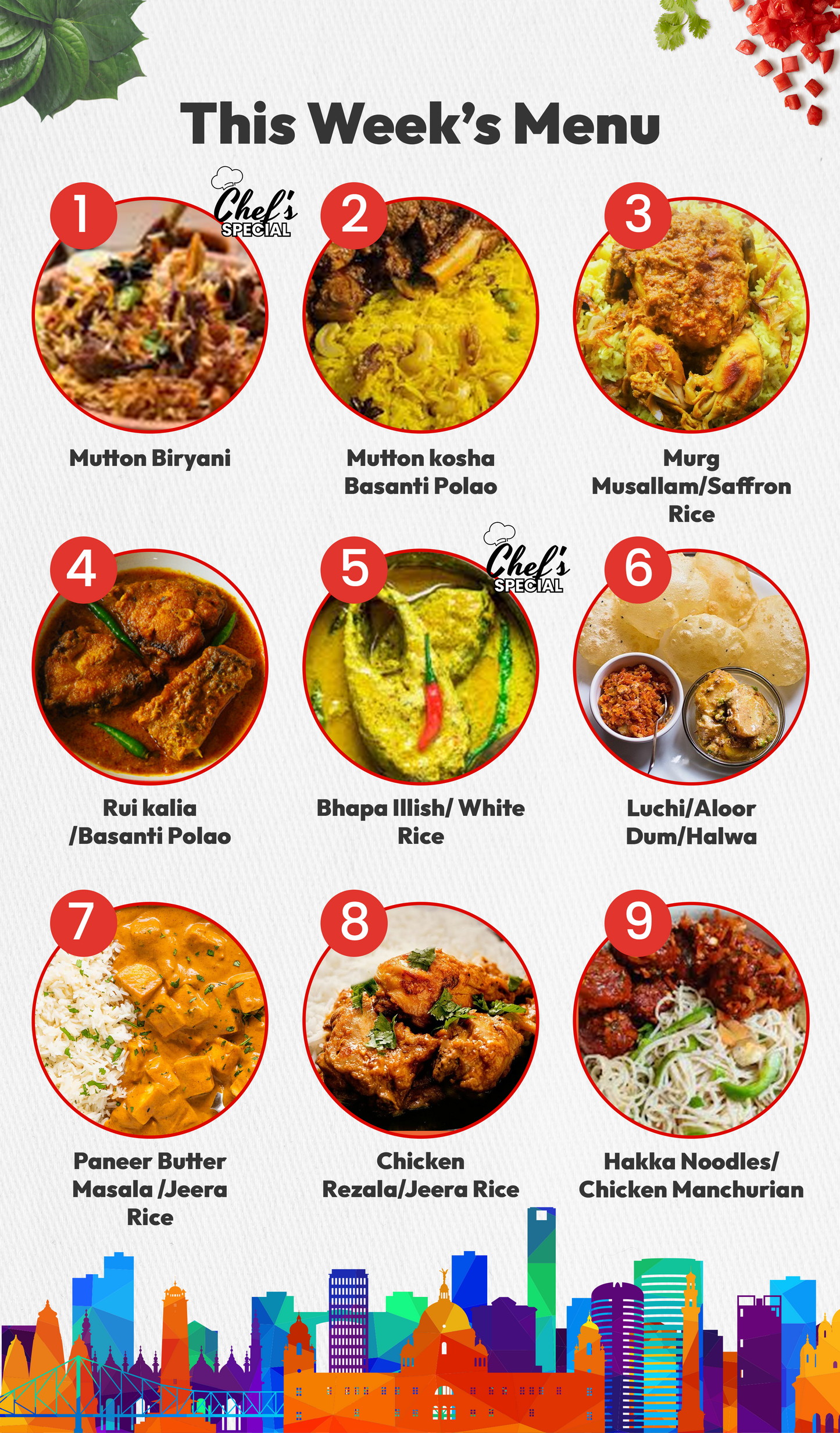 Authentic Homemade Bengali Meal Service in Los Angeles|5 MIX & MATCH MEAL PLAN