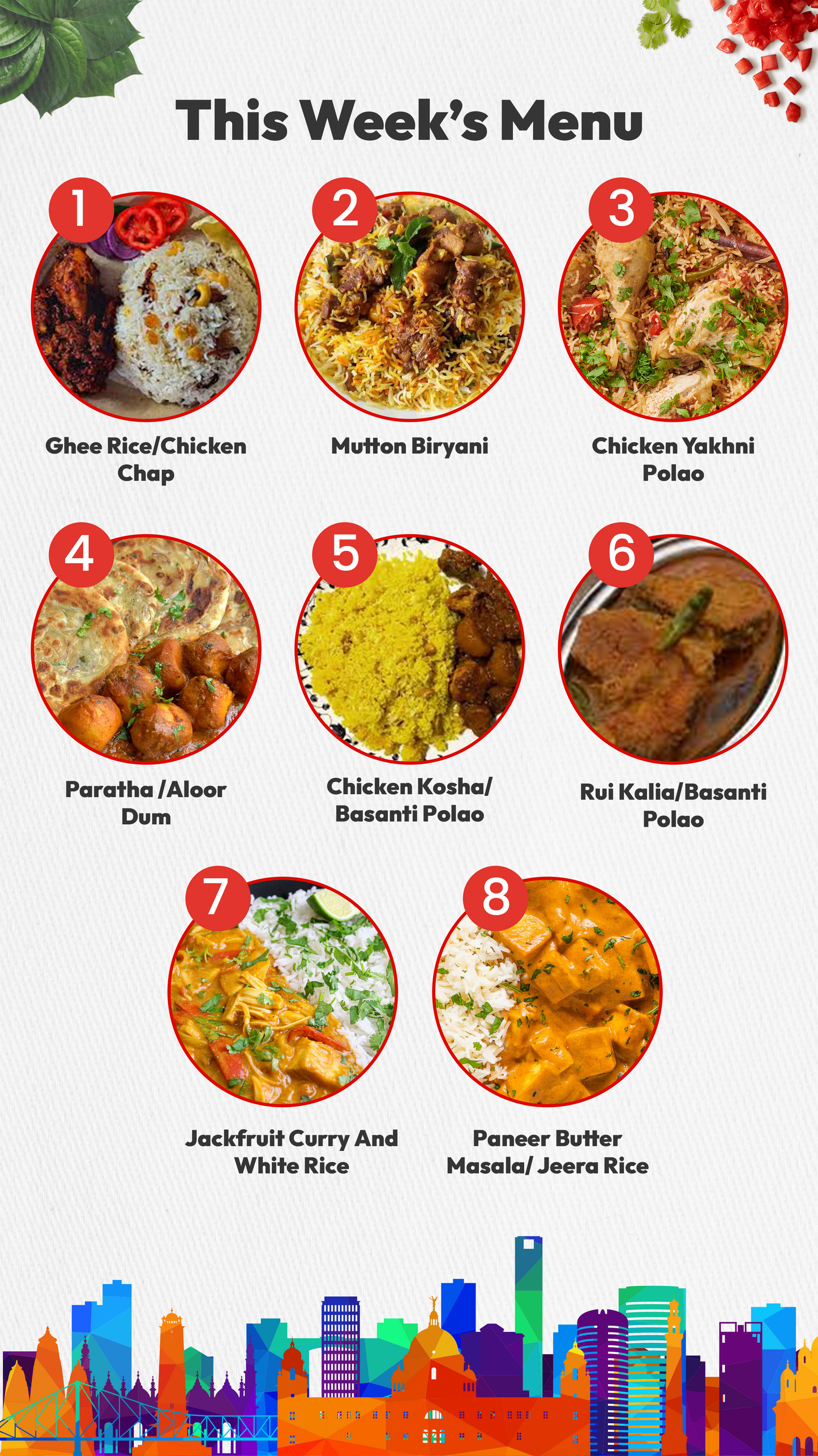 Authentic Homemade Bengali Meal Service in Los Angeles|5 MIX & MATCH MEAL PLAN